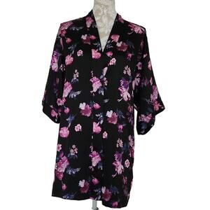 Victoria's Secret Black Floral Robe XS